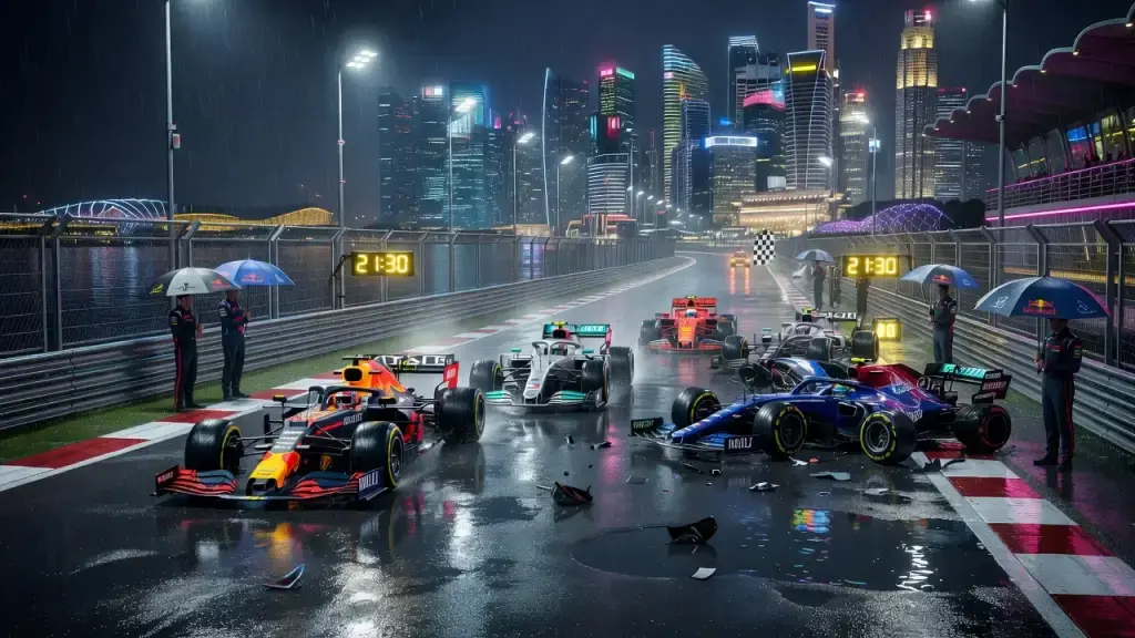 FIA Adia Classificação em Singapura Após Temporal Atrasar Sprint